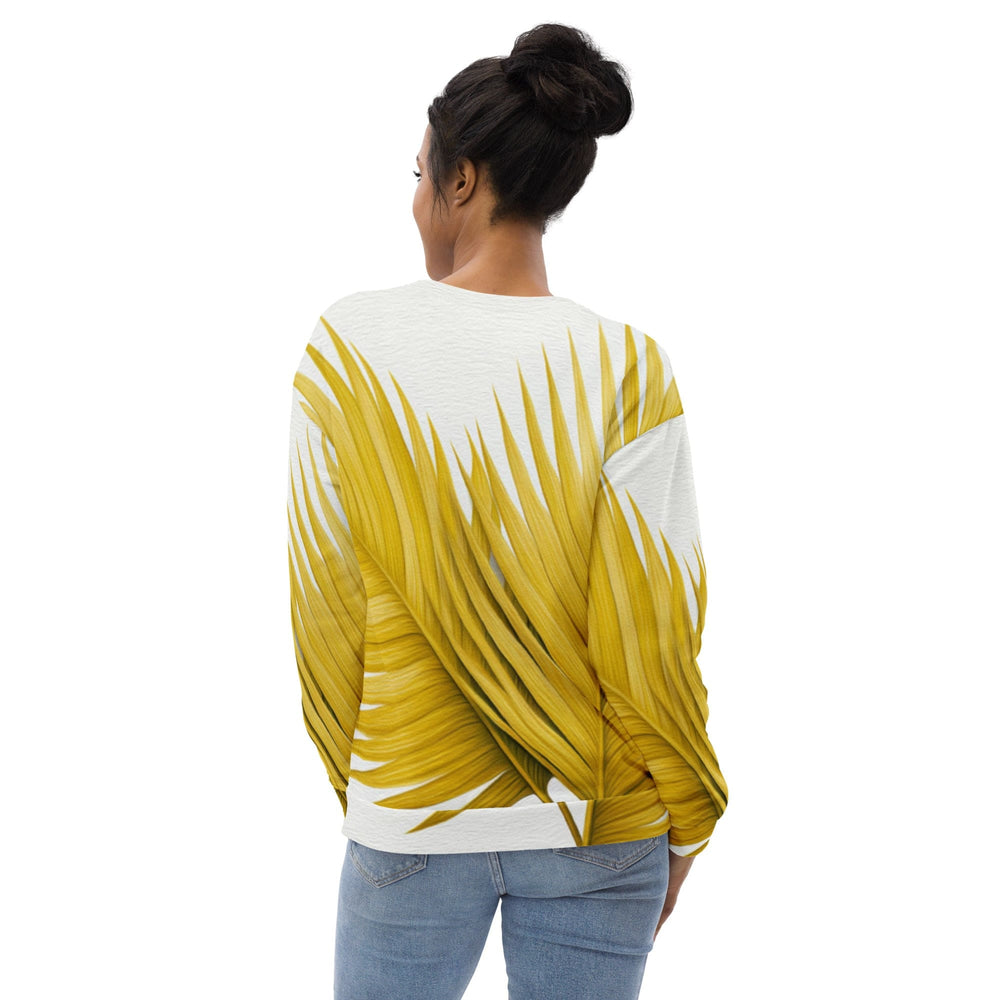 Graphic Sweatshirt for Women Yellow Palm Leaves - Womens | Sweatshirts | AOP