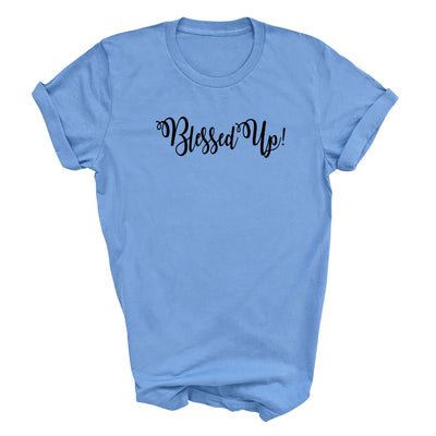 Graphic T-Shirt Blessed Up Quote Black Illustration - Mens | T-Shirts