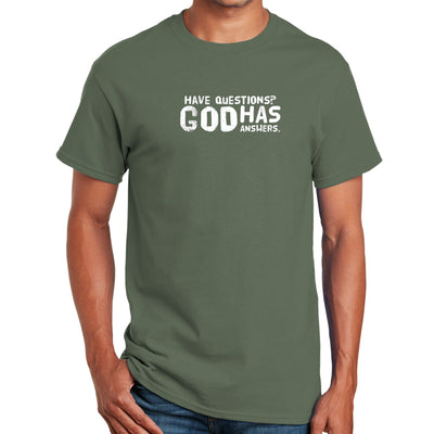 Graphic T-shirt Have Questions God Has Answers - Mens | T-Shirts
