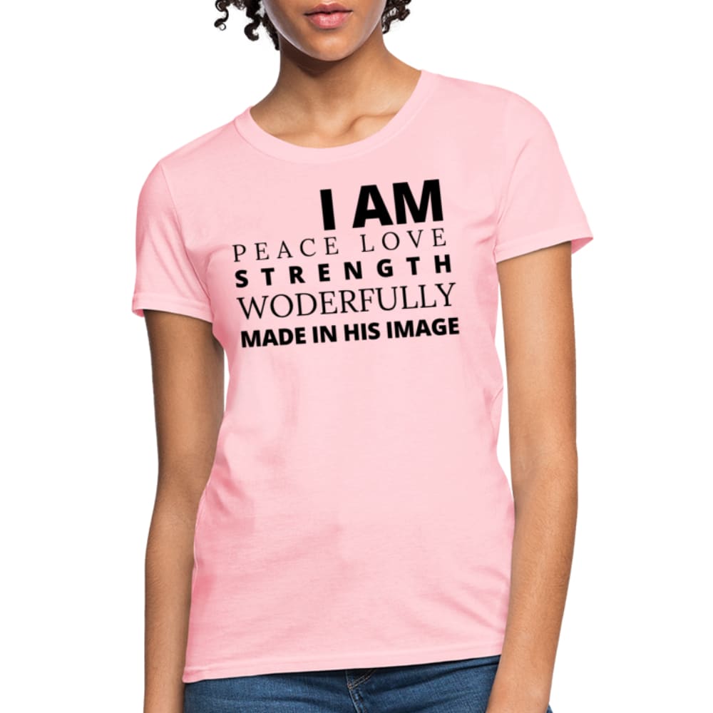 Graphic T-shirt i am Peace Love Strength and Wonderfully Made Graphic Tee