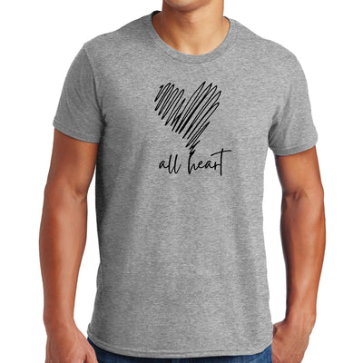 Graphic T-Shirt Say It Soul All Heart Black Line Art Print - Mens | T-Shirts