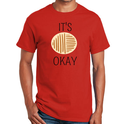 Graphic T-Shirt Say It Soul Its Okay Black And Brown Line Art - Mens | T-Shirts