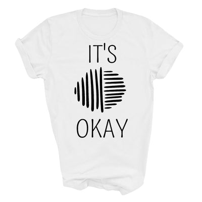 Graphic Tee T-shirt Say It Soul Its Okay Black Line Art Positive - Mens