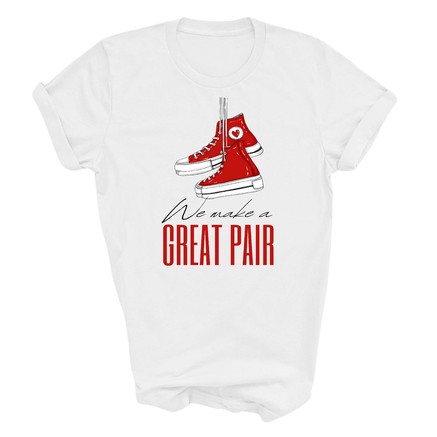 Graphic Tee T-shirt Say It Soul We Make a Great Pair Red - Mens | T-Shirts