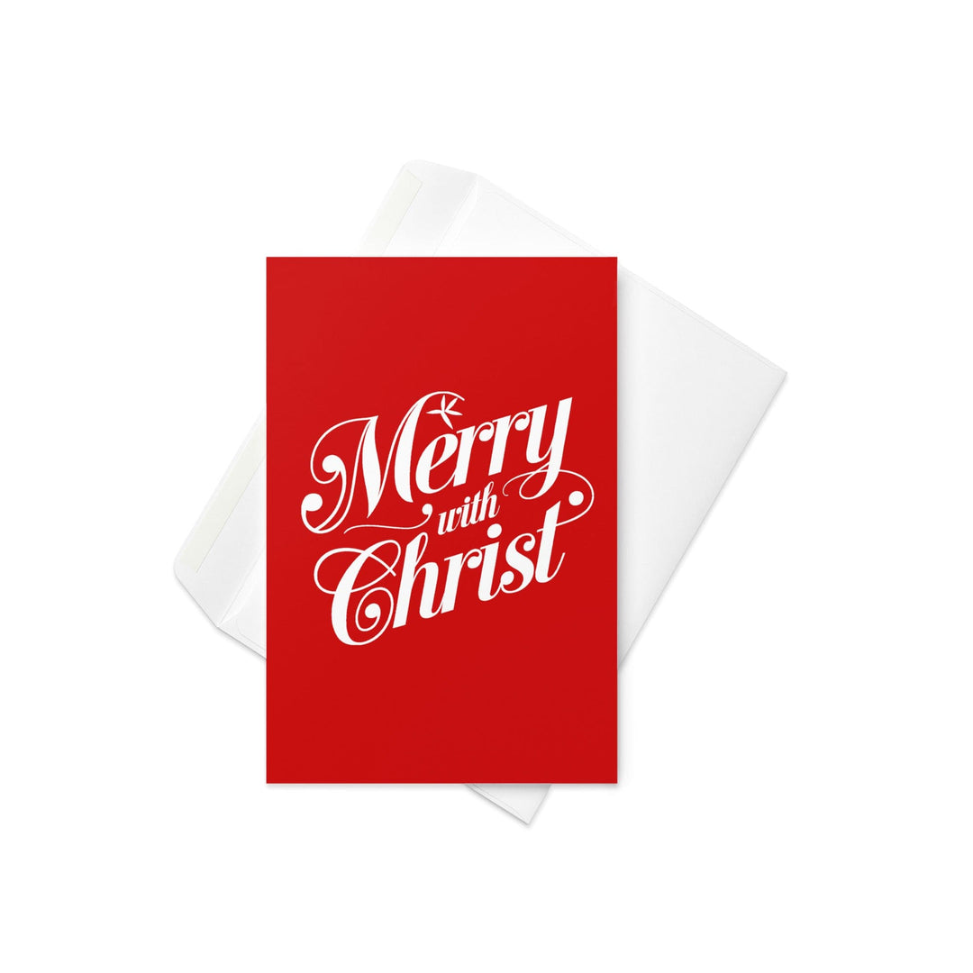 Greeting Card with Merry with Christ Print