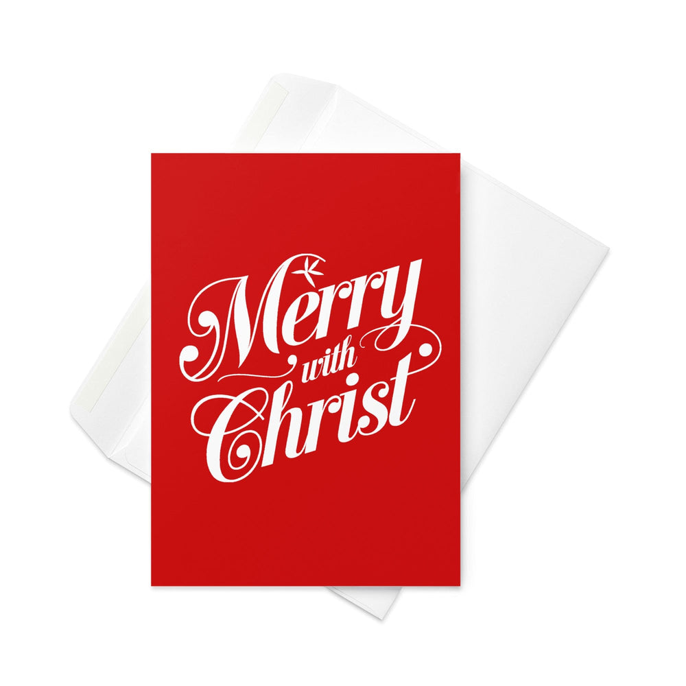 Greeting Card with Merry with Christ Print