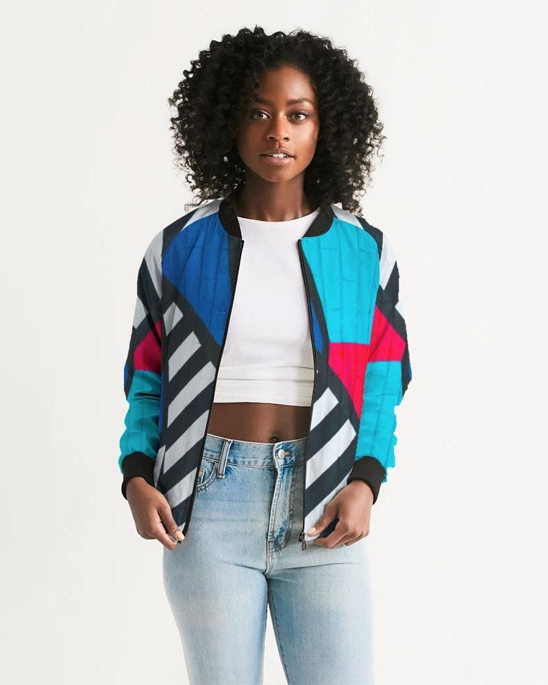 Gridline Colorful Style Womens Bomber Jacket - Womens | Jackets | Bombers