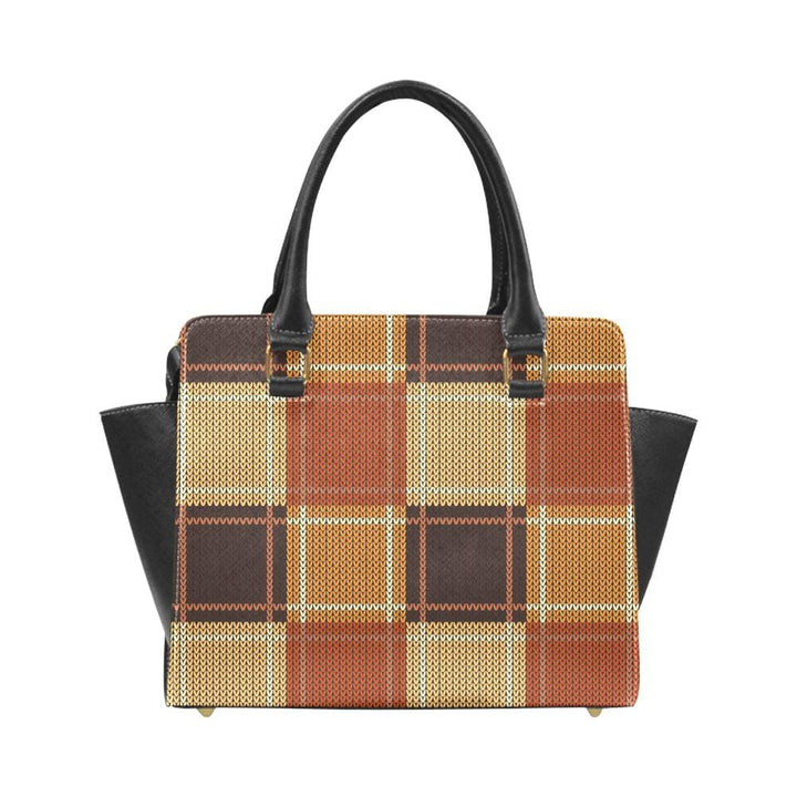 Handbags Brown Checker Rivet Style Top-handle Bag - Bags | Handbags