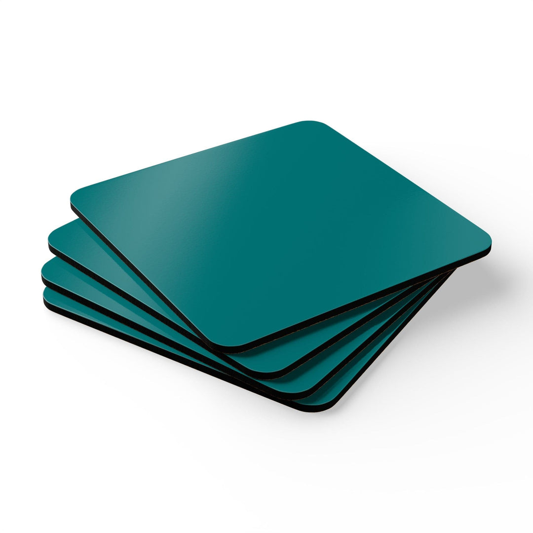 Handcrafted Square Coaster Set Of 4 Dark Teal Green - Decorative | Coasters