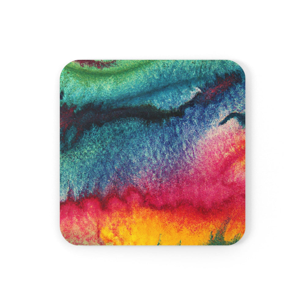 Handcrafted Square Coaster Set Of 4 For Drinks And Cups Multicolor Abstract