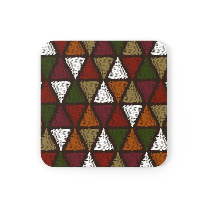 Handcrafted Square Coaster Set Of 4 For Drinks And Cups Multicolor Tribal