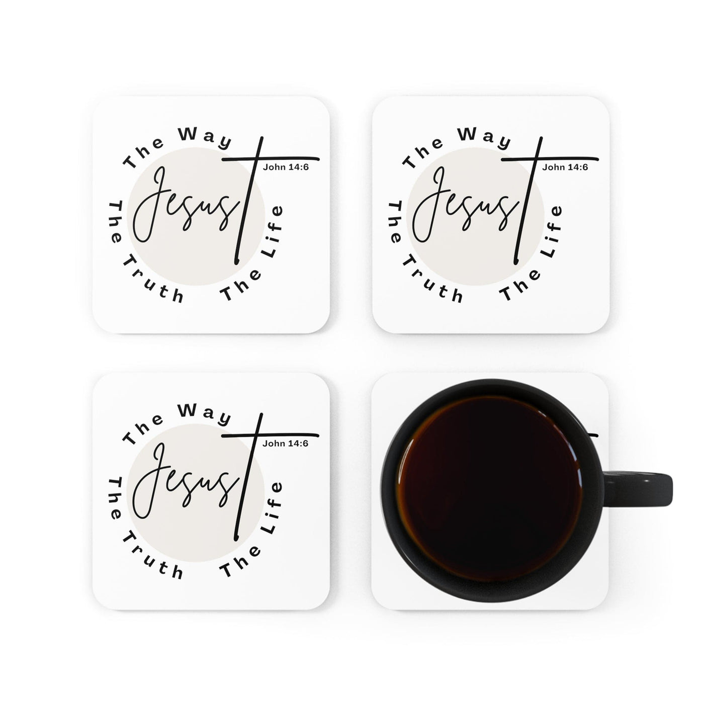 Handcrafted Square Coaster Set Of 4 For Drinks And Cups The Truth Way Life