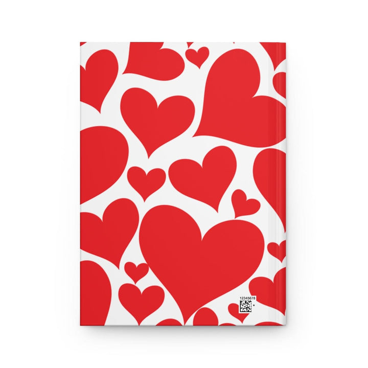 Hardcover Journal - Lined Notebook / Love Red Hearts - Stationery | Journals