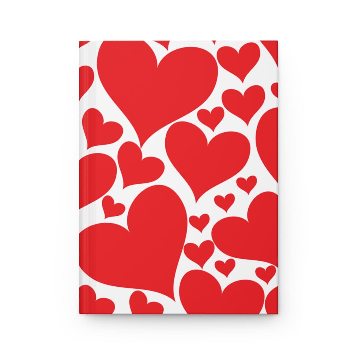 Hardcover Journal - Lined Notebook / Love Red Hearts - Stationery | Journals