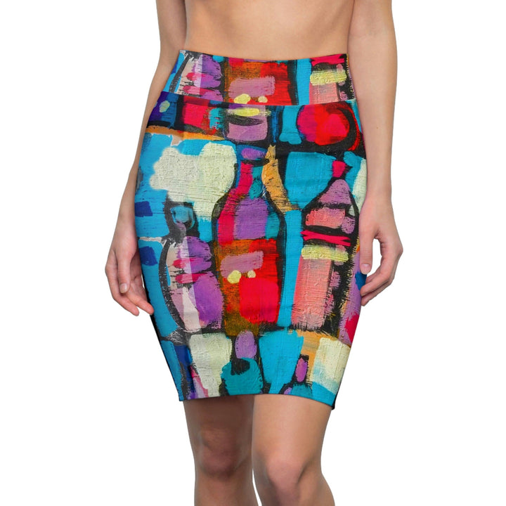 High Waist Womens Pencil Skirt - Contour Stretch Sutileza Smooth Colorful