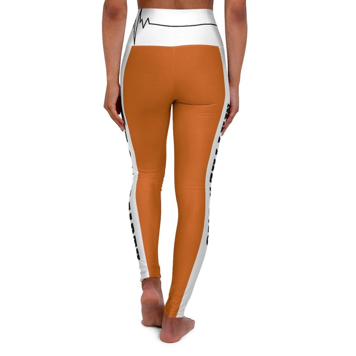 High Waisted Yoga Leggings Burnt Orange Salt of the Earth Matthew 5:13 Beating