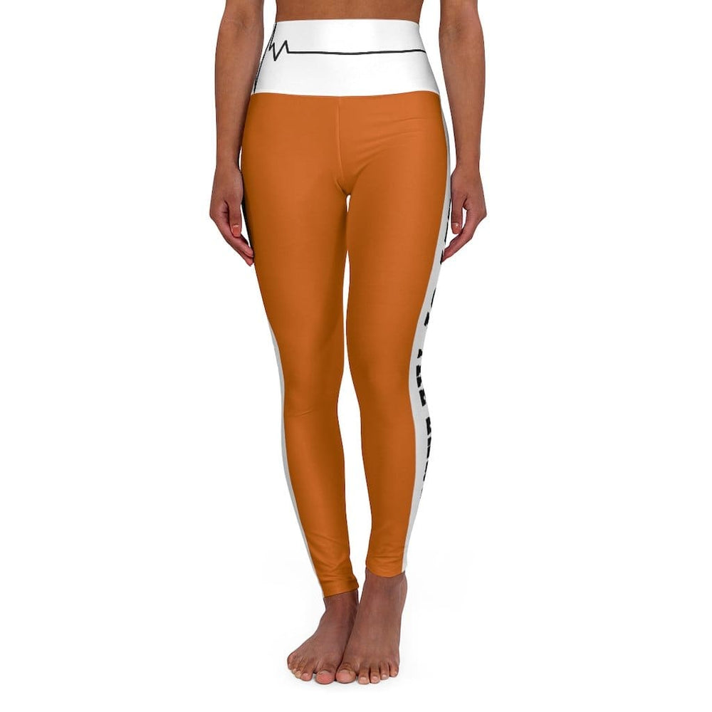 High Waisted Yoga Leggings Burnt Orange Salt of the Earth Matthew 5:13 Beating