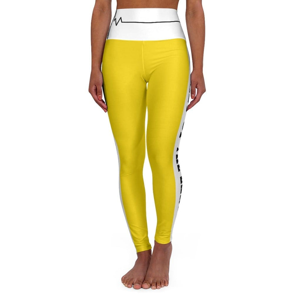 High Waisted Yoga Leggings Gold Yellow Salt of the Earth Matthew 5:13 Beating