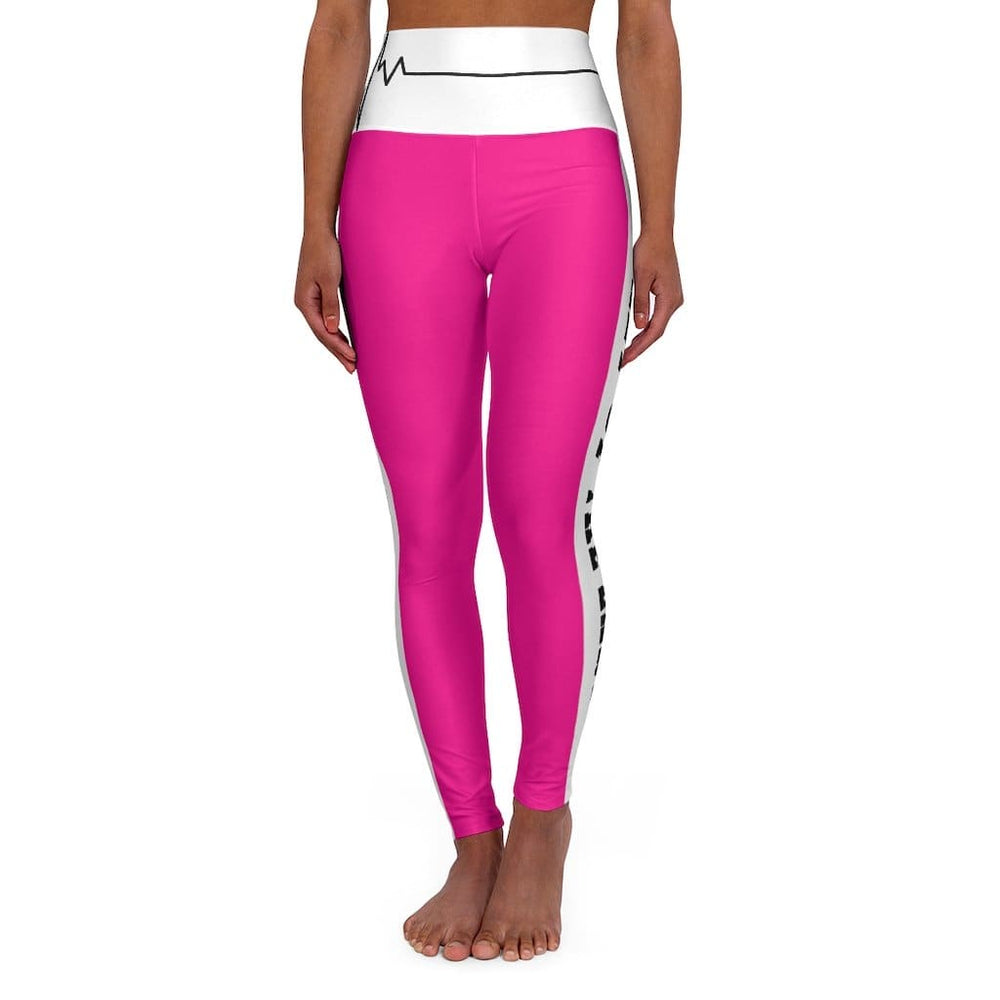 High Waisted Yoga Leggings Hot Pink Style Salt of the Earth Matthew 5:13