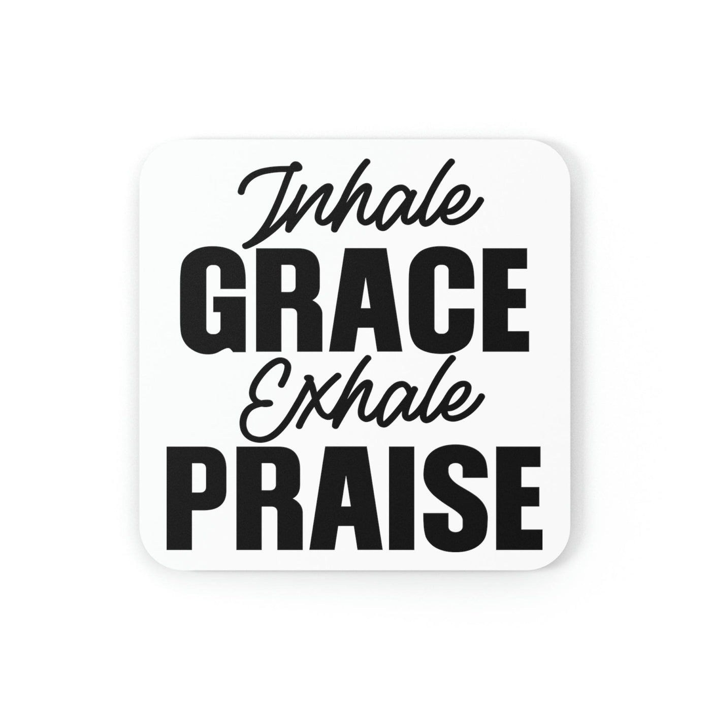 Home Decor Coaster Set - 4 Piece Home/office Inhale Grace Exhale Praise
