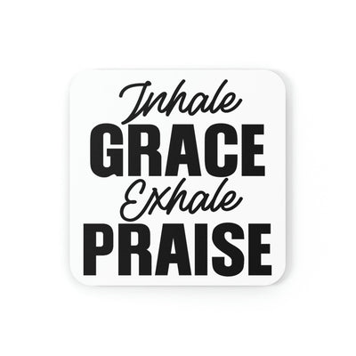 Home Decor Coaster Set - 4 Piece Home/office Inhale Grace Exhale Praise
