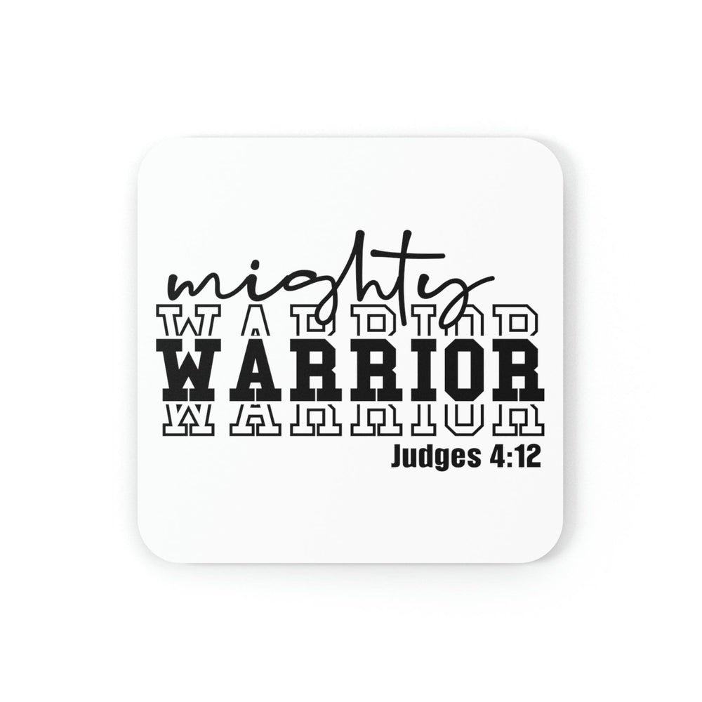 Home Decor Coaster Set - 4 Piece Home/office Mighty Warrior - Christian