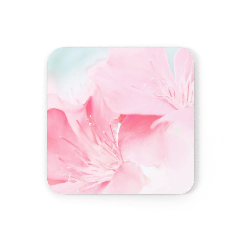 Home Decor Coaster Set - 4 Piece Home/office Pink Flower Bloom Peaceful Spring