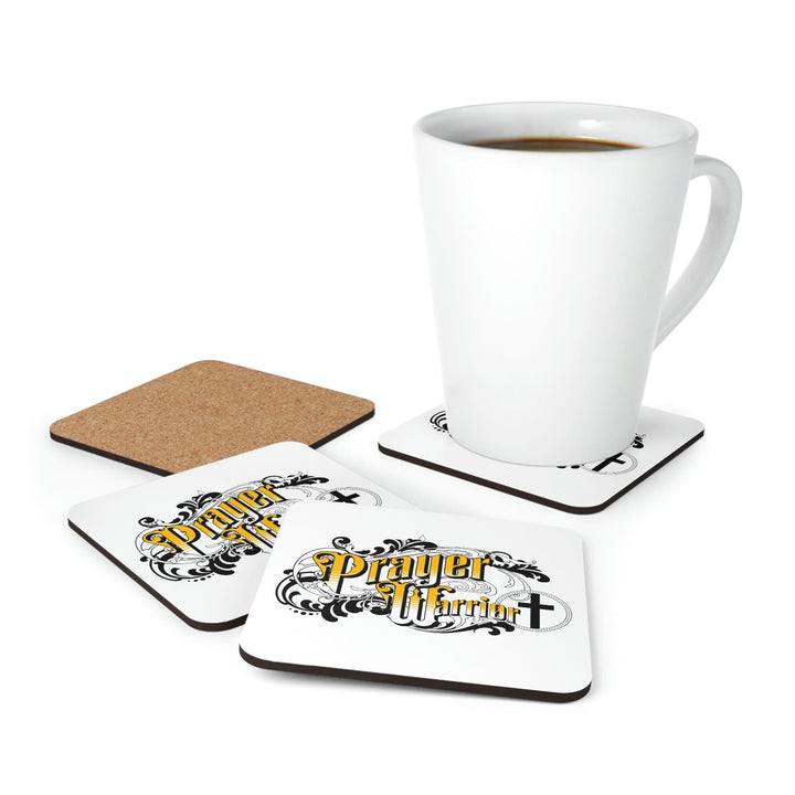 Home Decor Coaster Set - 4 Piece Home/office Prayer Warrior Christian