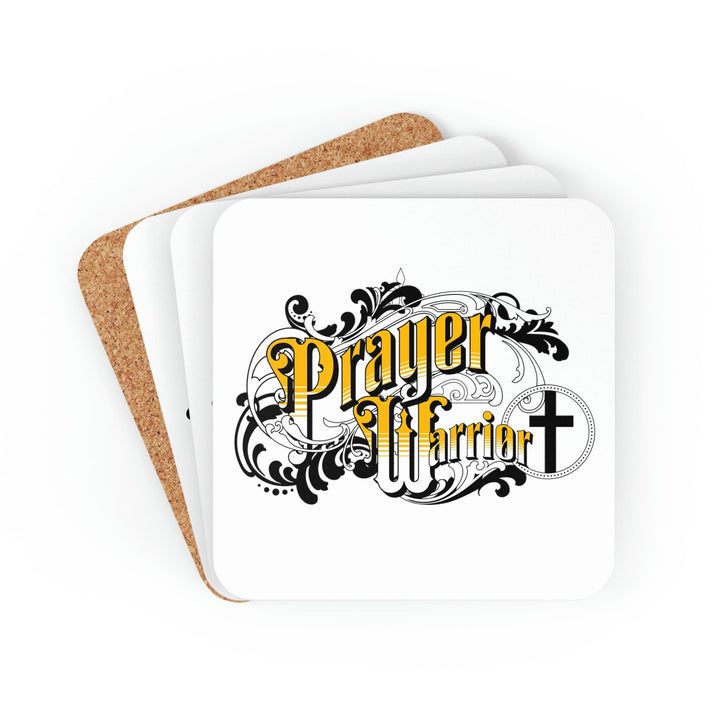 Home Decor Coaster Set - 4 Piece Home/office Prayer Warrior Christian