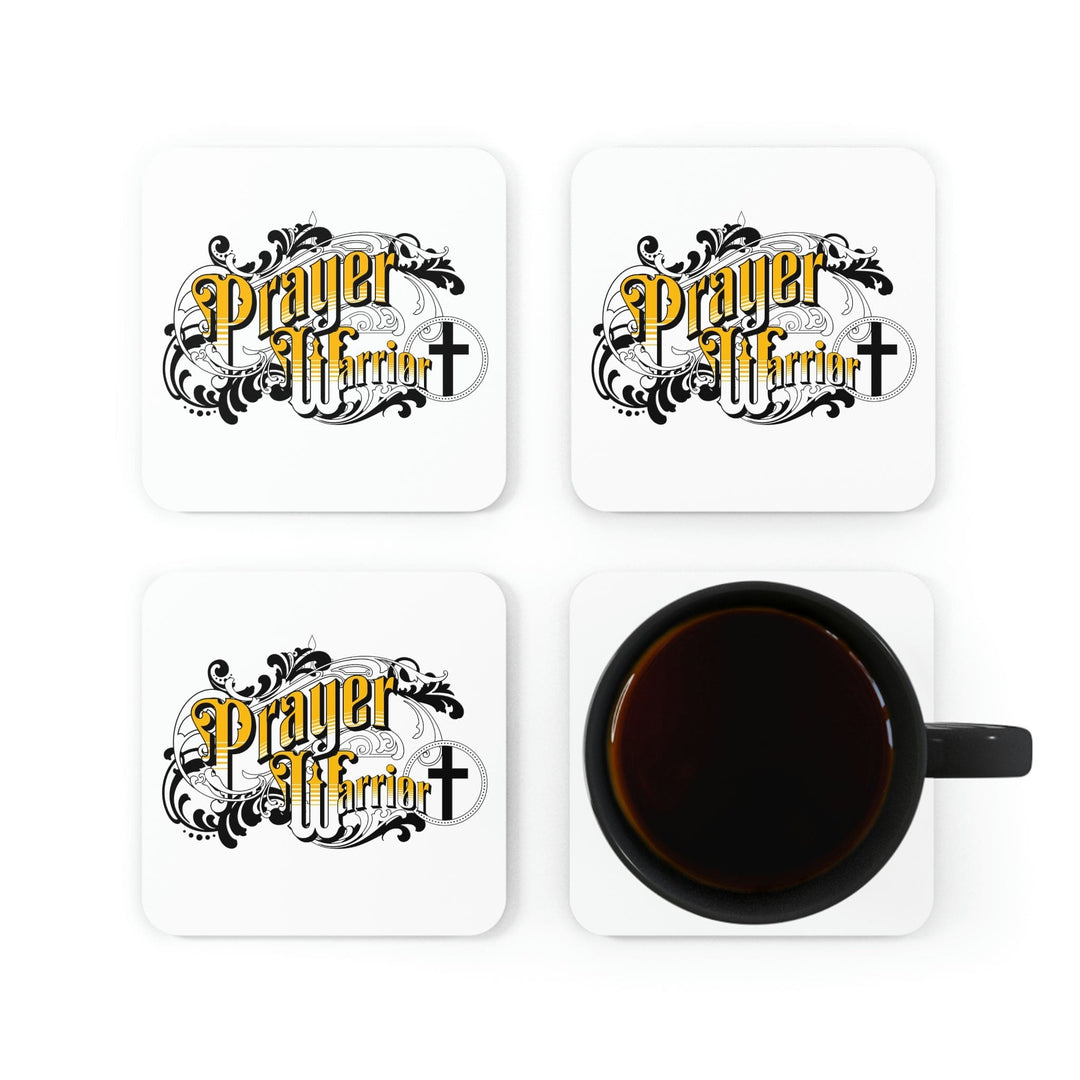 Home Decor Coaster Set - 4 Piece Home/office Prayer Warrior Christian