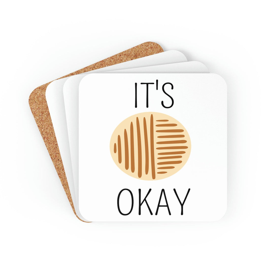 Home Decor Coaster Set - 4 Piece Home/office Say It Soul Its Okay Black