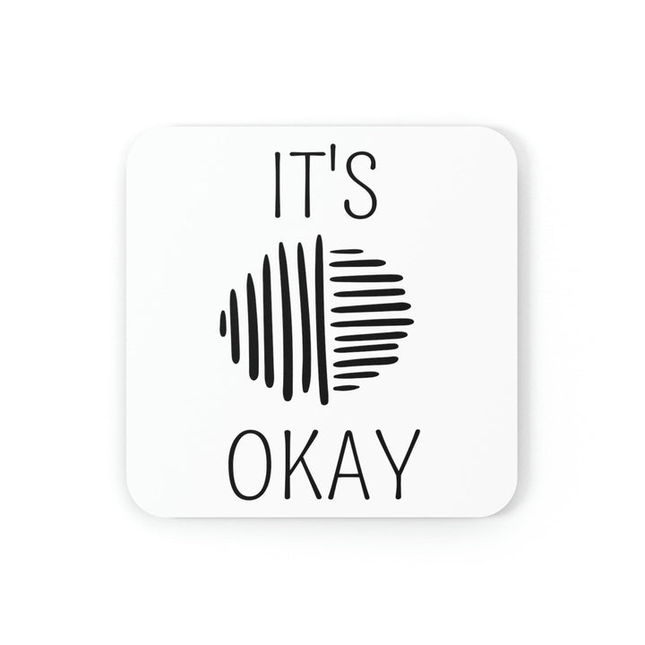 Home Decor Coaster Set - 4 Piece Home/office Say it Soul its Okay Black Line