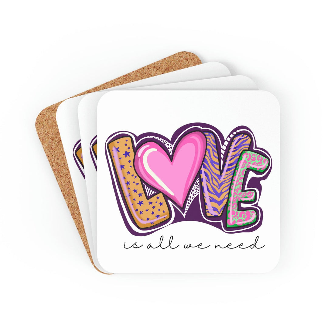 Home Decor Coaster Set - 4 Piece Home/office Say It Soul - Love Is All We Need