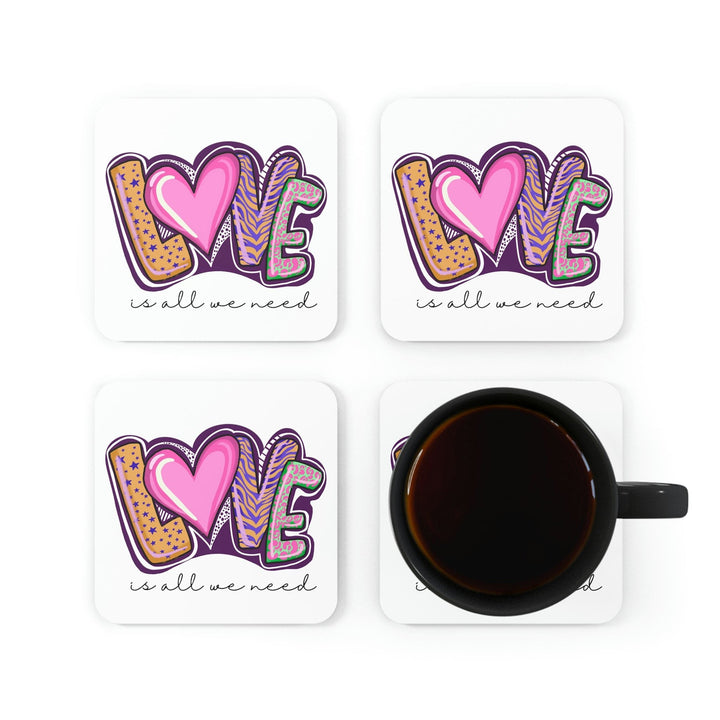 Home Decor Coaster Set - 4 Piece Home/office Say It Soul - Love Is All We Need