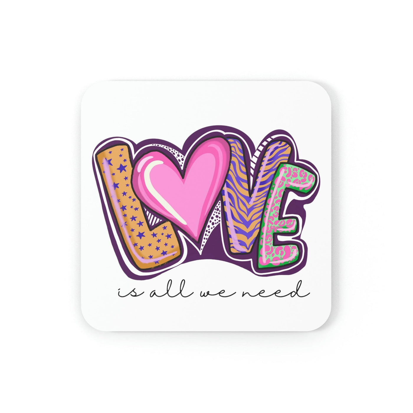 Home Decor Coaster Set - 4 Piece Home/office Say It Soul Love Is All We Need