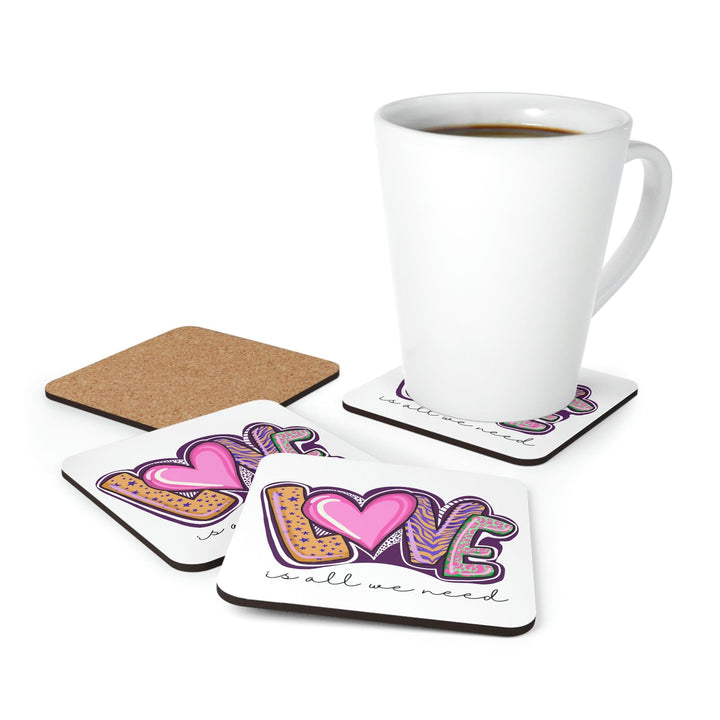 Home Decor Coaster Set - 4 Piece Home/office Say It Soul - Love Is All We Need