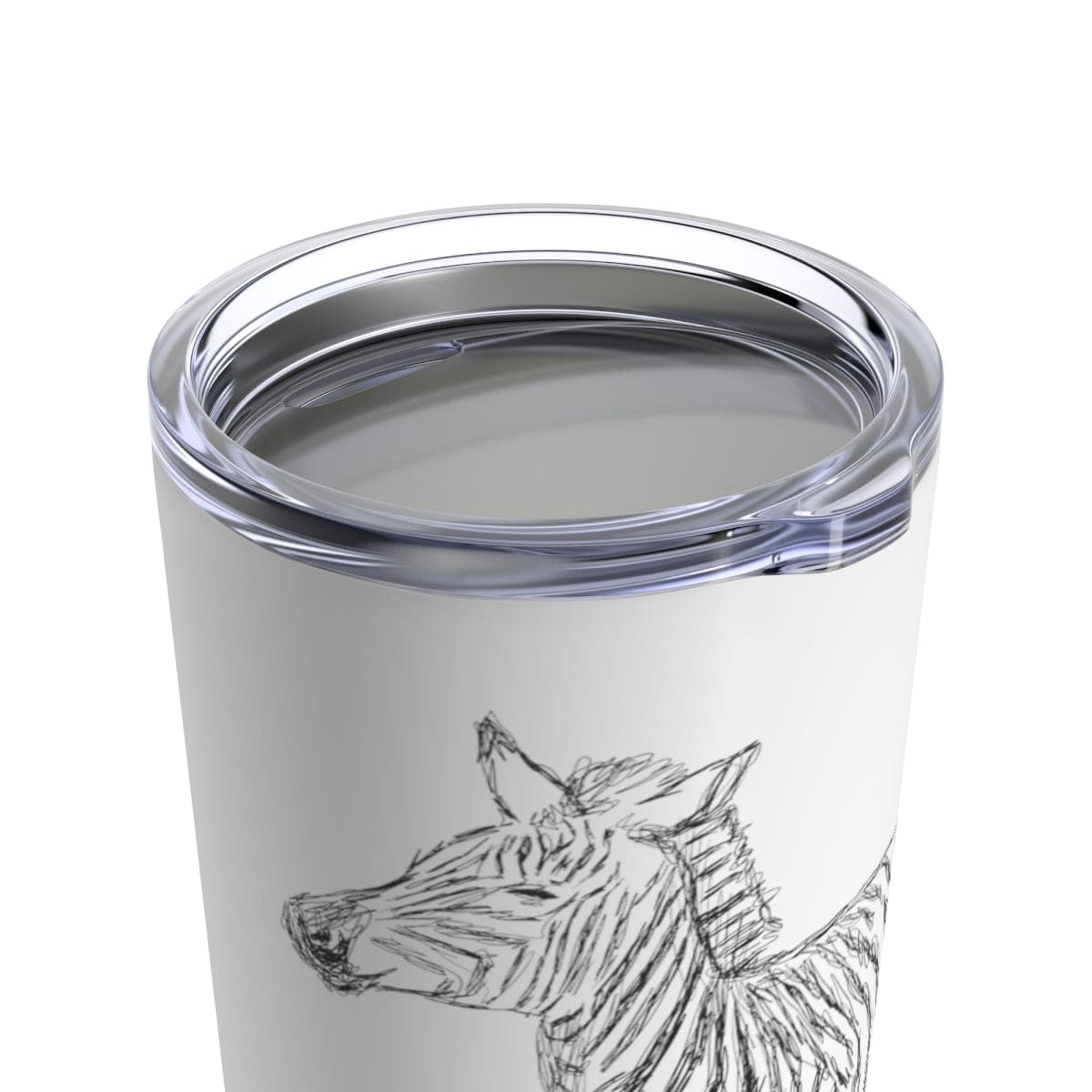 Home/travel Accessories Insulated Tumbler 20oz Galloping Zebra Line Art Drawing
