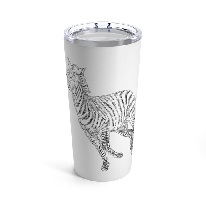 Home/travel Accessories Insulated Tumbler 20oz Galloping Zebra Line Art Drawing