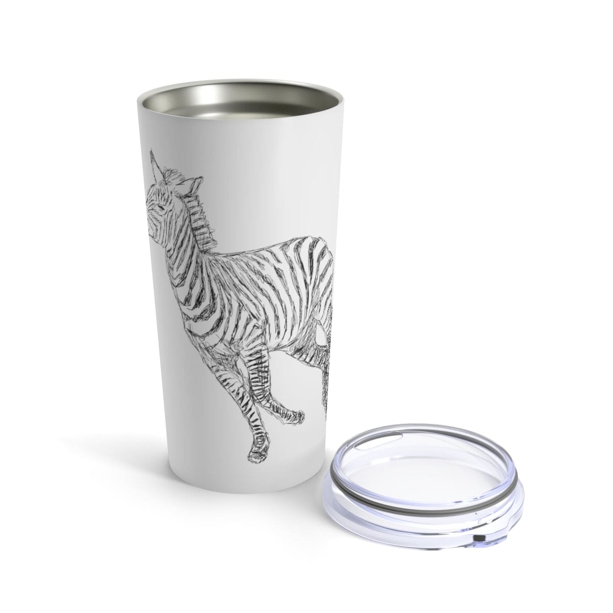 Home/travel Accessories Insulated Tumbler 20oz Galloping Zebra Line Art Drawing