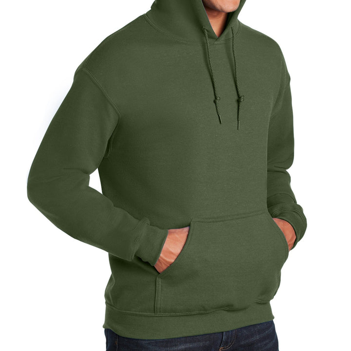 Hooded Long Sleeve Sweatshirt - Military Green - Deals | Clothing