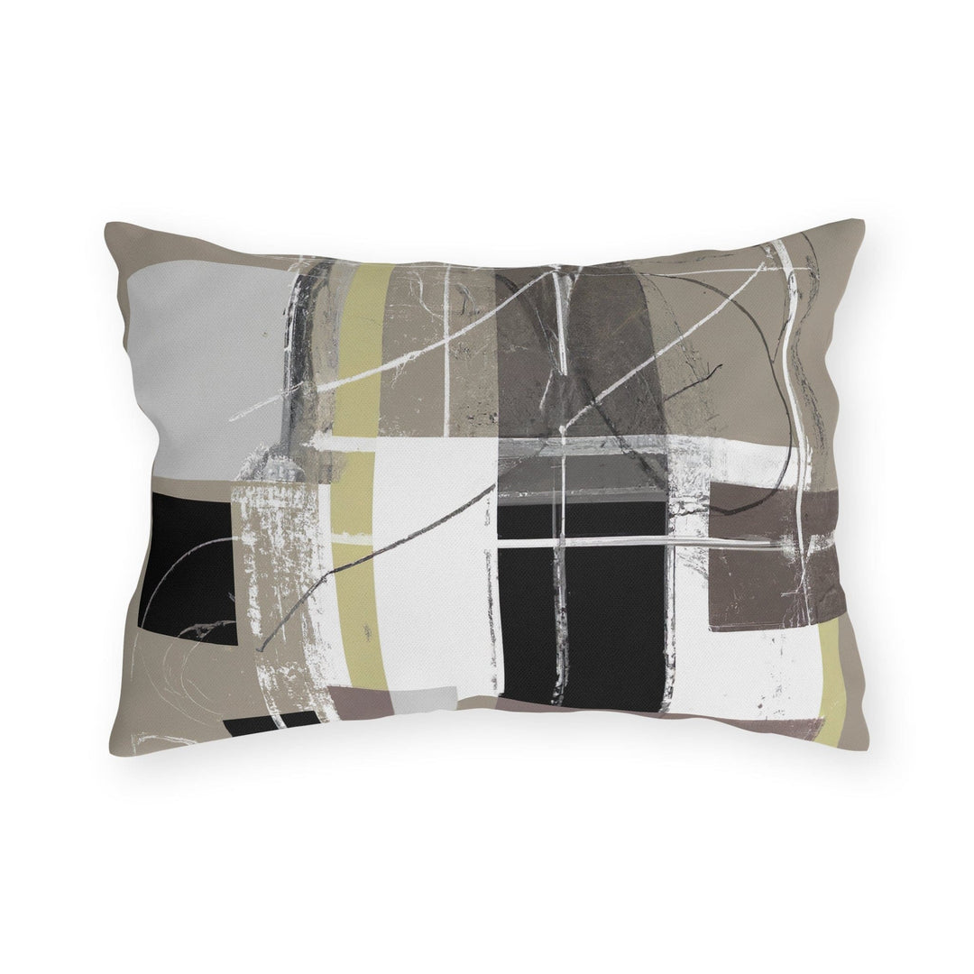 Decorative Indoor/outdoor Throw Pillow Abstract Brown Geometric Shapes