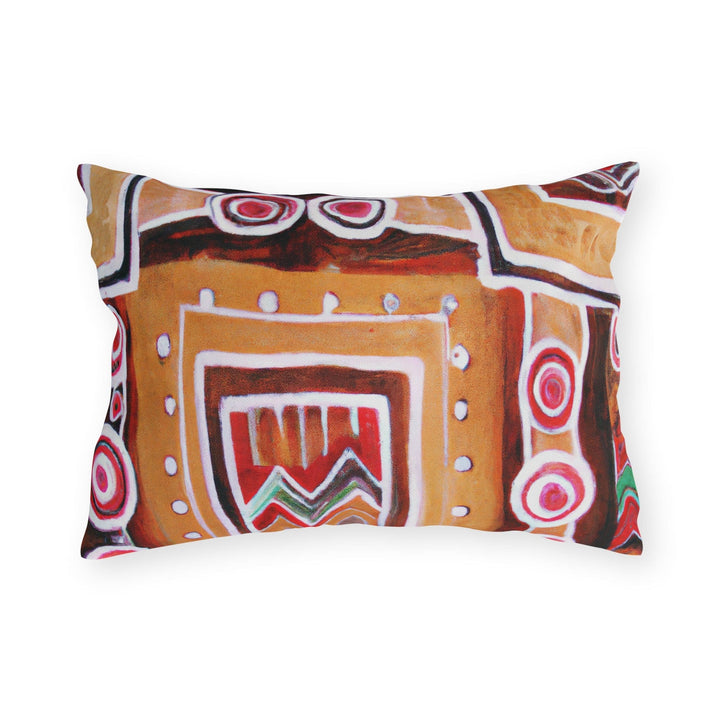 Decorative Indoor/outdoor Throw Pillow Brown Orange Aztec Pattern - Decorative