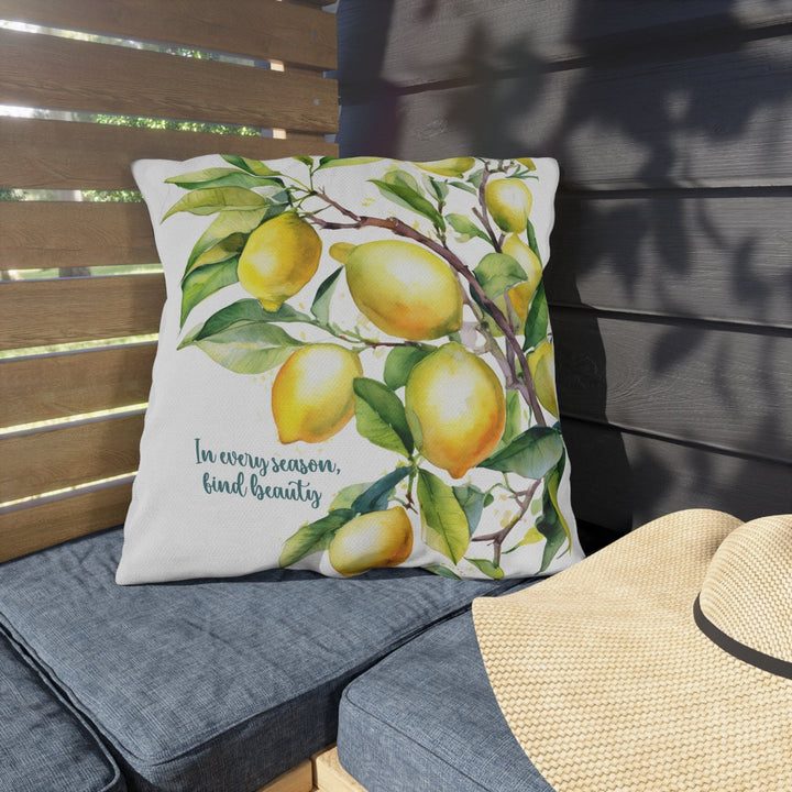 Decorative Indoor/outdoor Throw Pillow in Every Season Find Beauty Lemon Tree