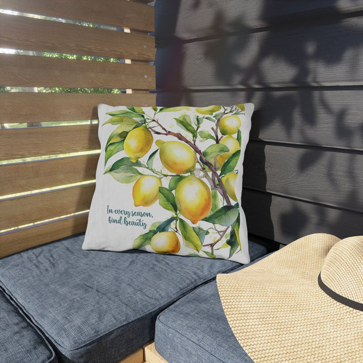 Decorative Indoor/outdoor Throw Pillow in Every Season Find Beauty Lemon Tree