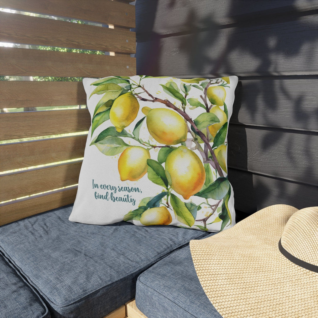 Decorative Indoor/outdoor Throw Pillow in Every Season Find Beauty Lemon Tree