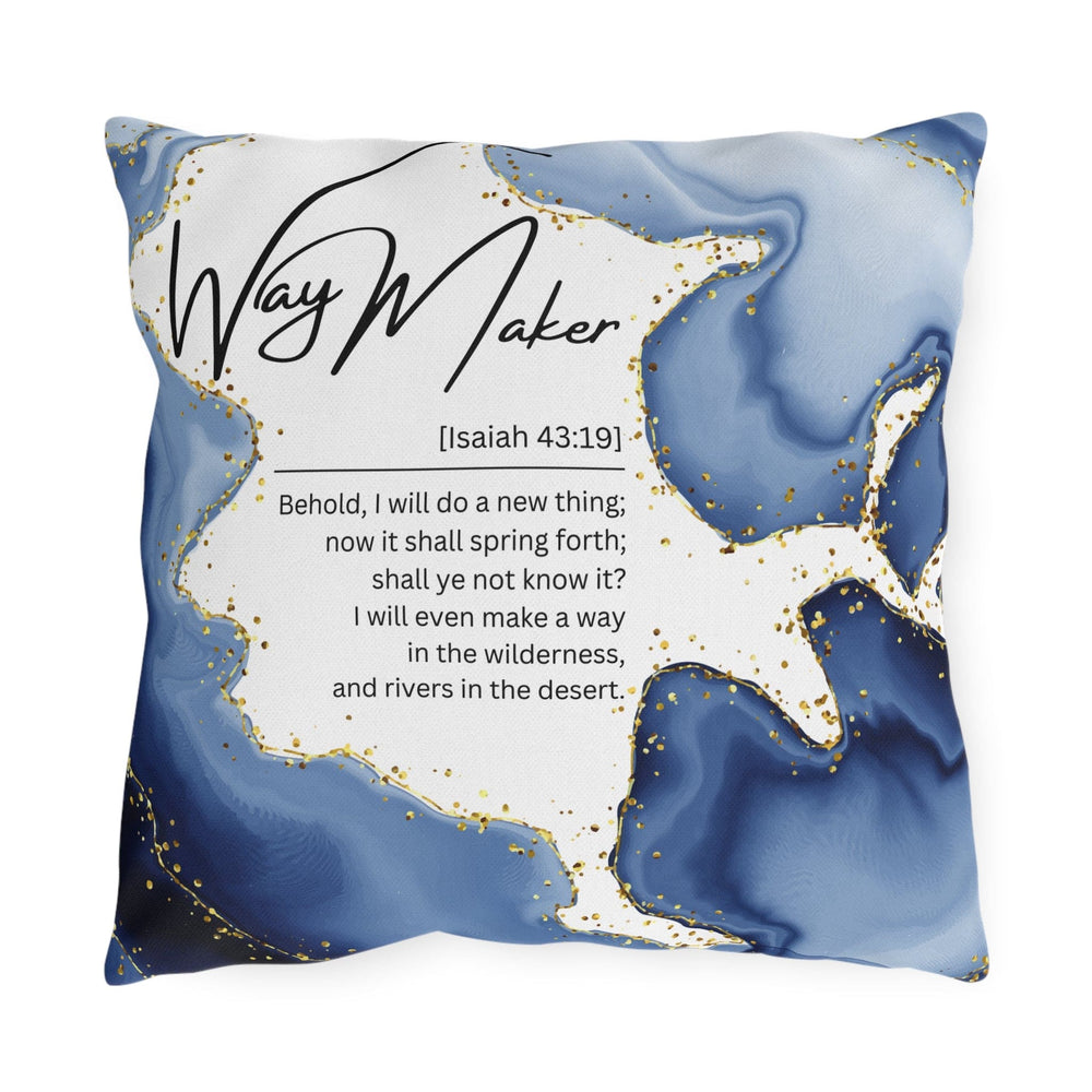 Decorative Indoor/outdoor Throw Pillow Way Maker Blue Design - Decorative