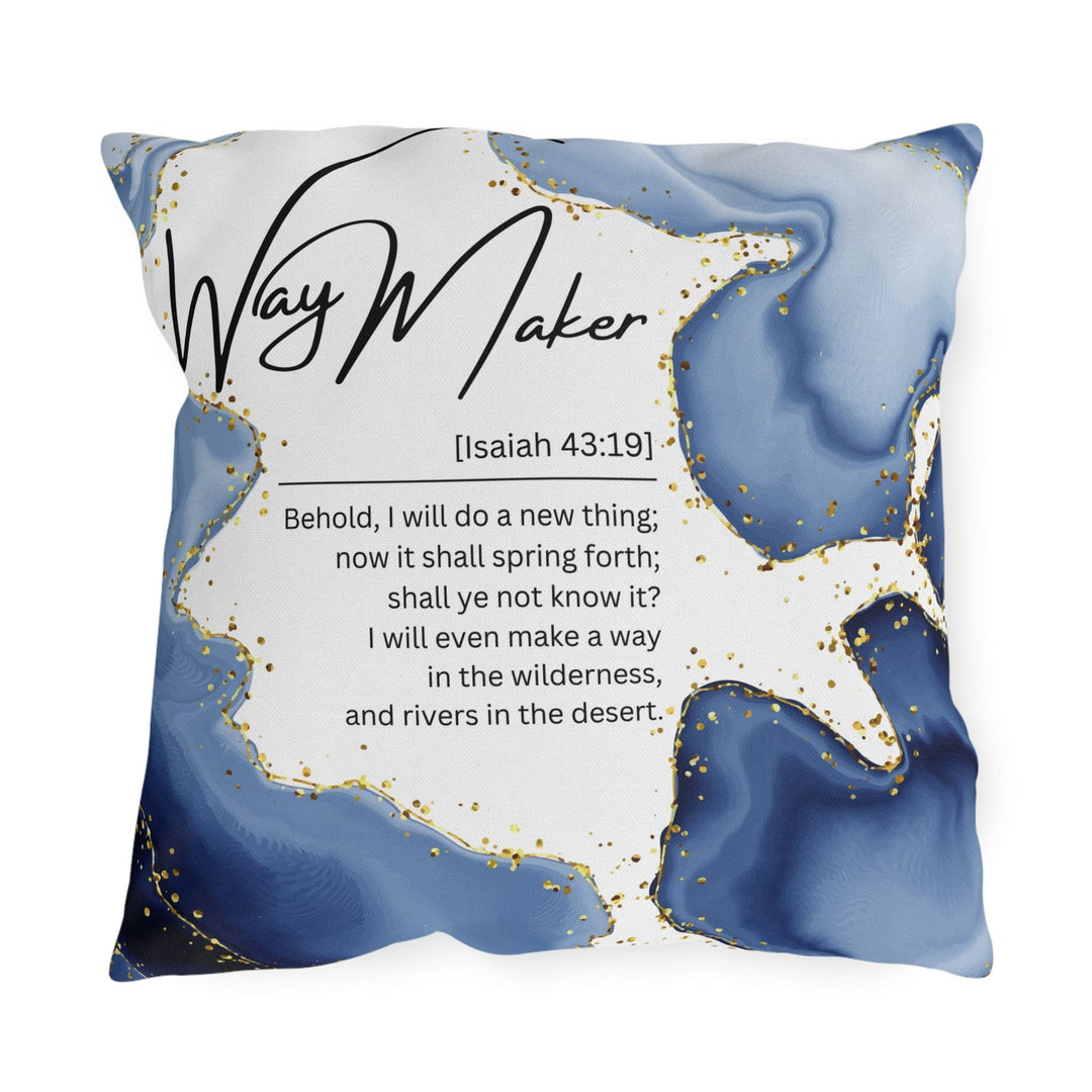 Decorative Indoor/outdoor Throw Pillow Way Maker Blue Design - Decorative