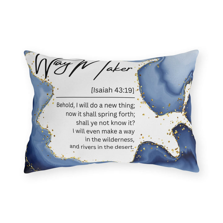 Decorative Indoor/outdoor Throw Pillow Way Maker Blue Design - Decorative