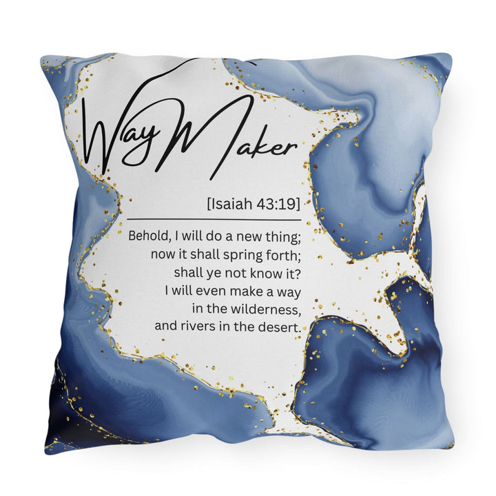 Decorative Indoor/outdoor Throw Pillow Way Maker Blue Design - Decorative