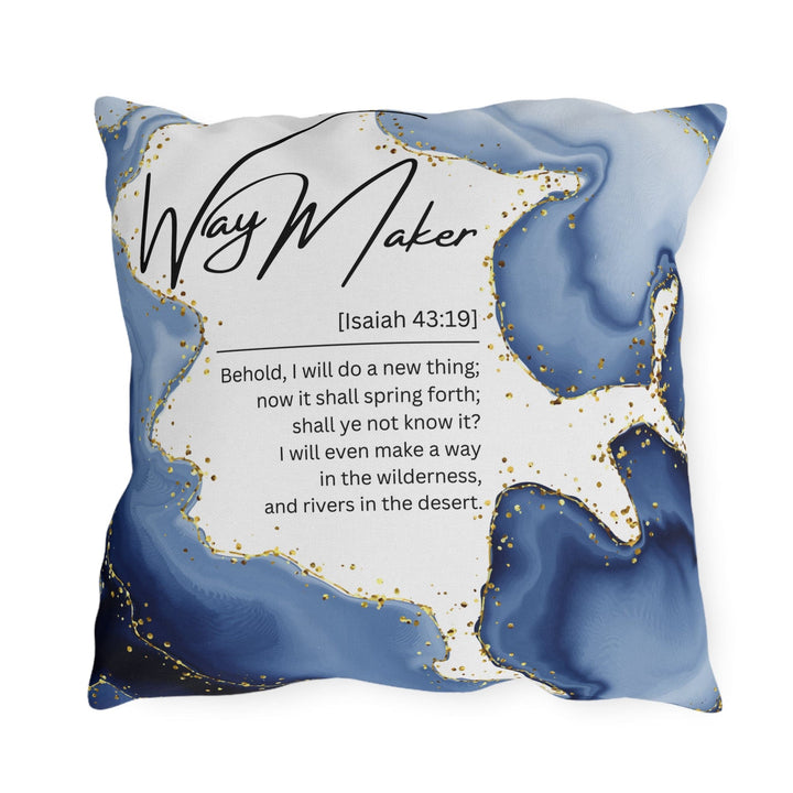 Decorative Indoor/outdoor Throw Pillow Way Maker Blue Design - Decorative